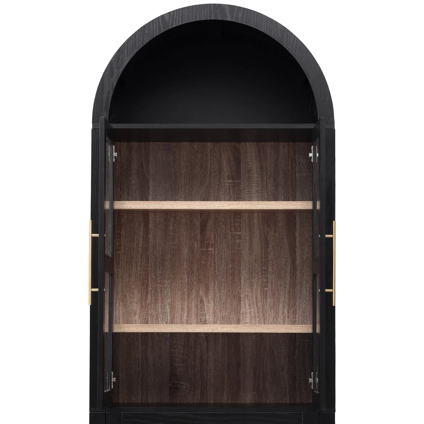 Luxury Modern Black Glass Cabinet European Style for Villa