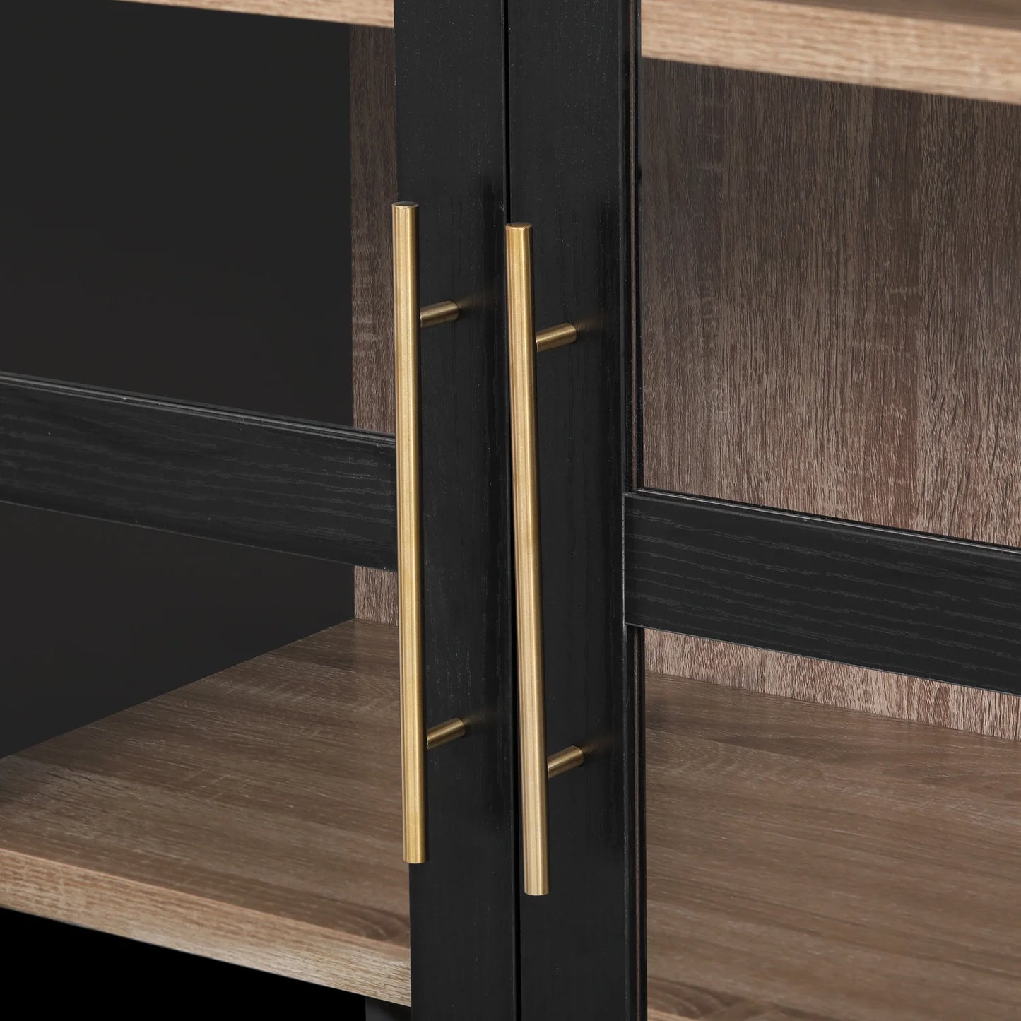 Luxury Modern Black Glass Cabinet European Style for Villa