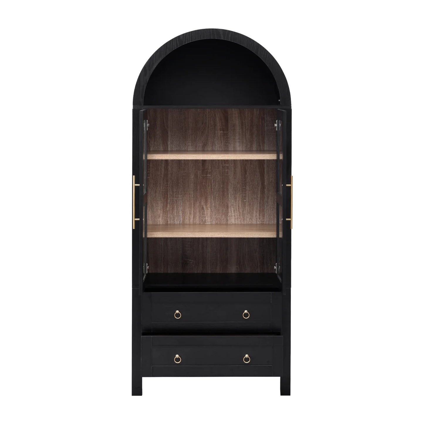Luxury Modern Black Glass Cabinet European Style for Villa