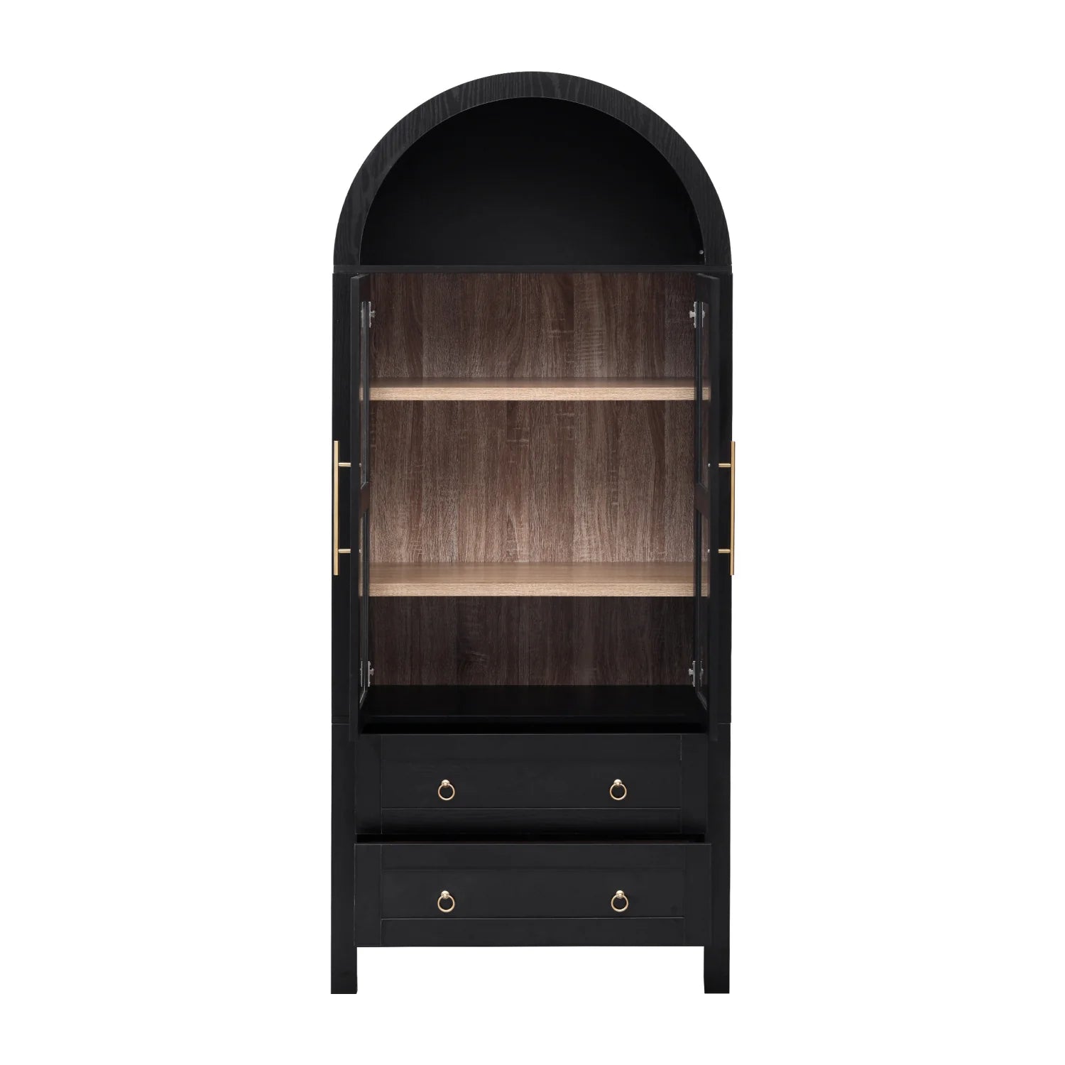 Luxury Modern Black Glass Cabinet European Style for Villa