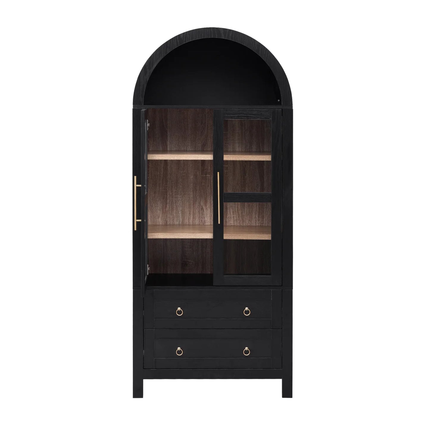 Luxury Modern Black Glass Cabinet European Style for Villa
