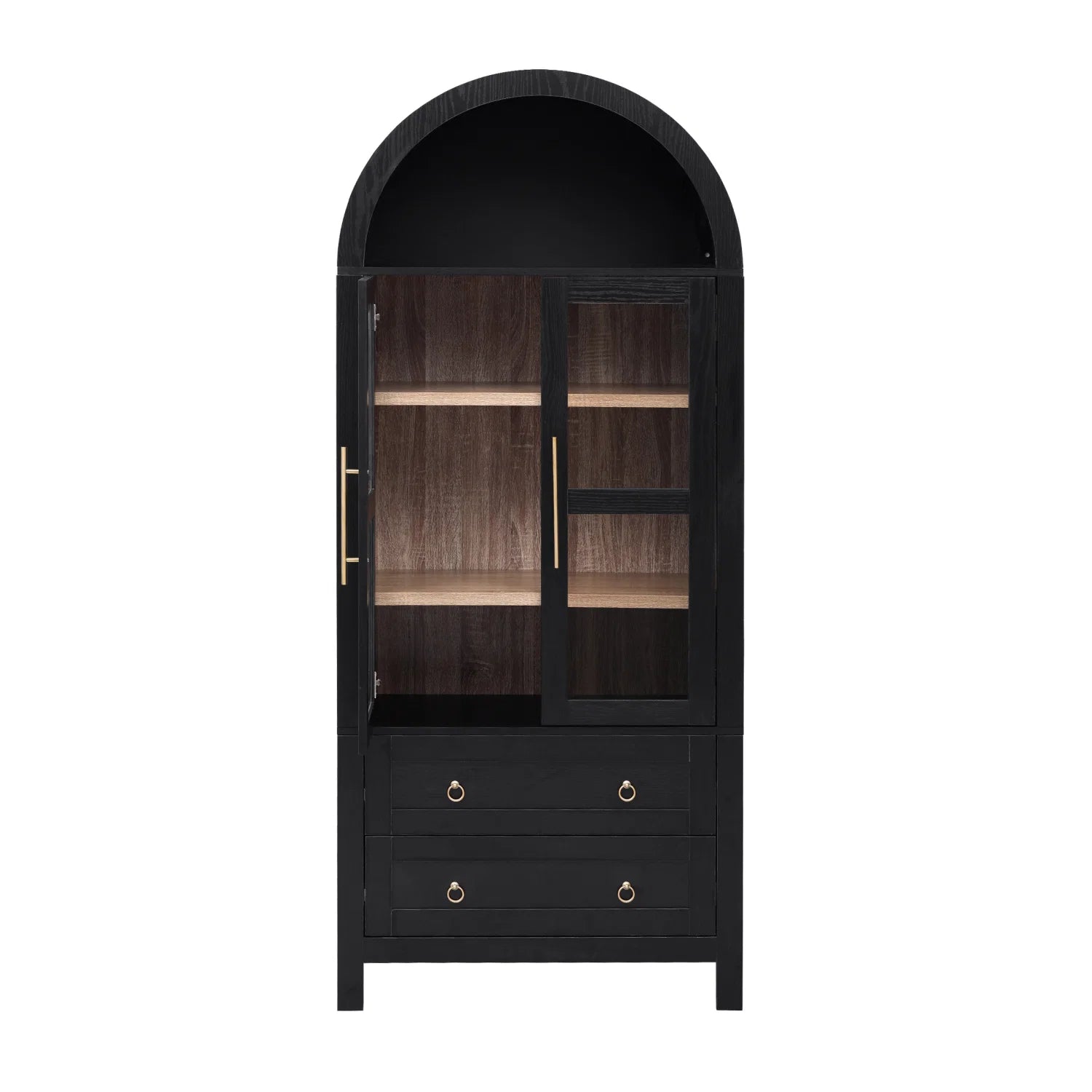 Luxury Modern Black Glass Cabinet European Style for Villa
