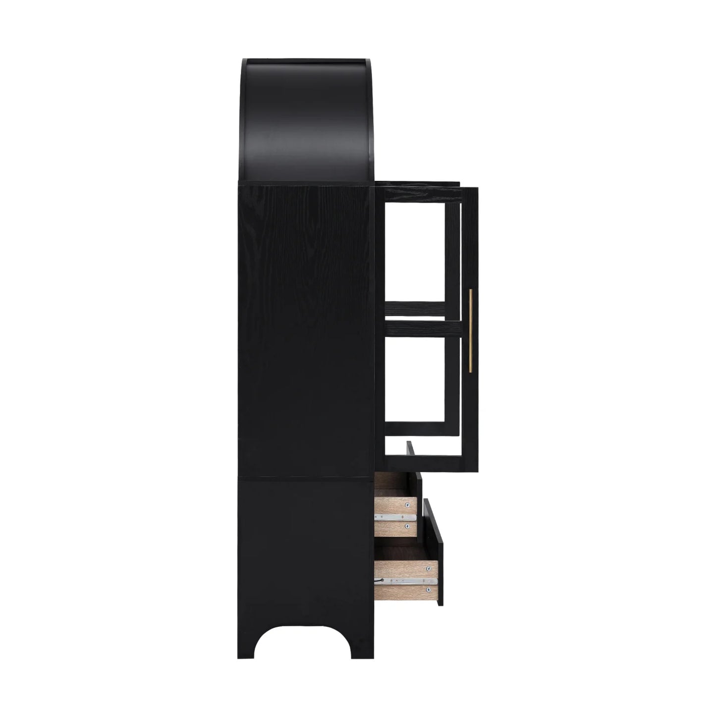 Luxury Modern Black Glass Cabinet European Style for Villa