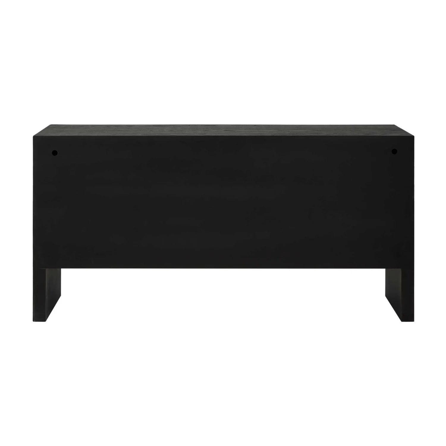 Luxury Modern Black Grasscloth 4-Door Cabinet European Style for Villa
