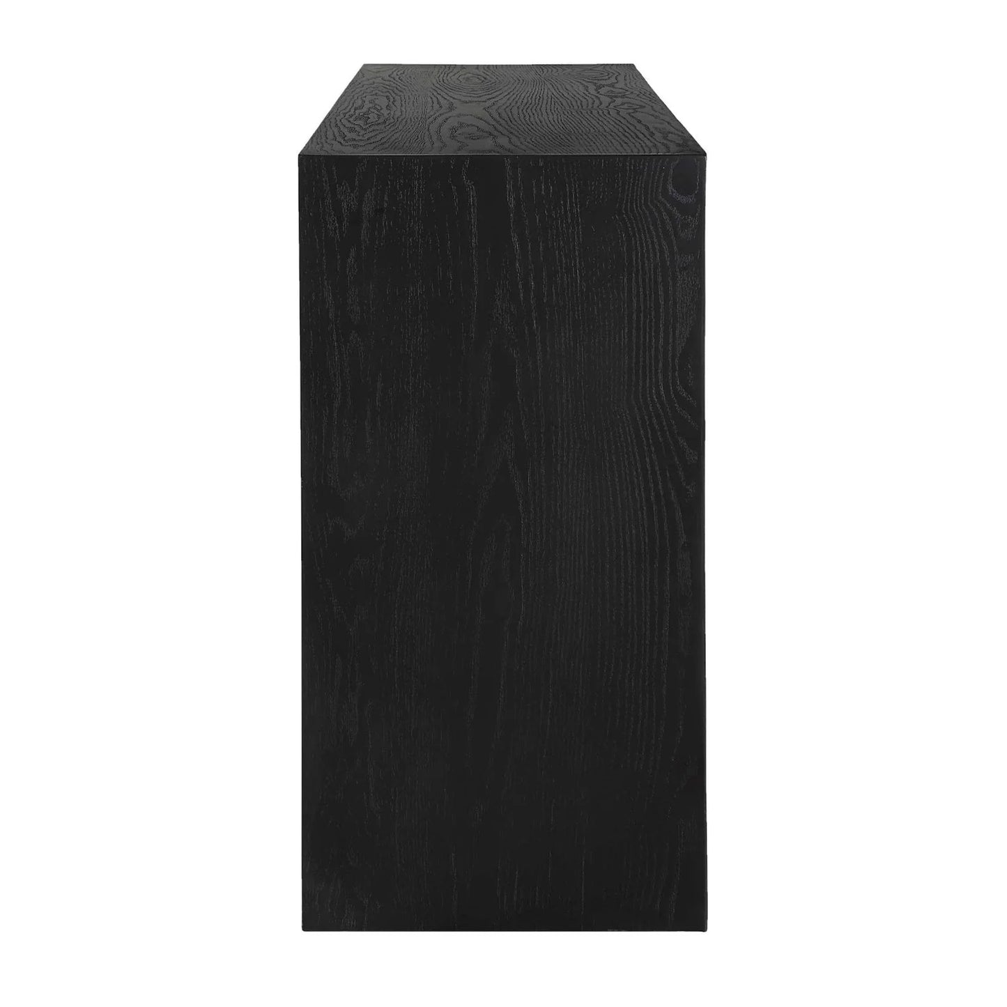 Luxury Modern Black Grasscloth 4-Door Cabinet European Style for Villa