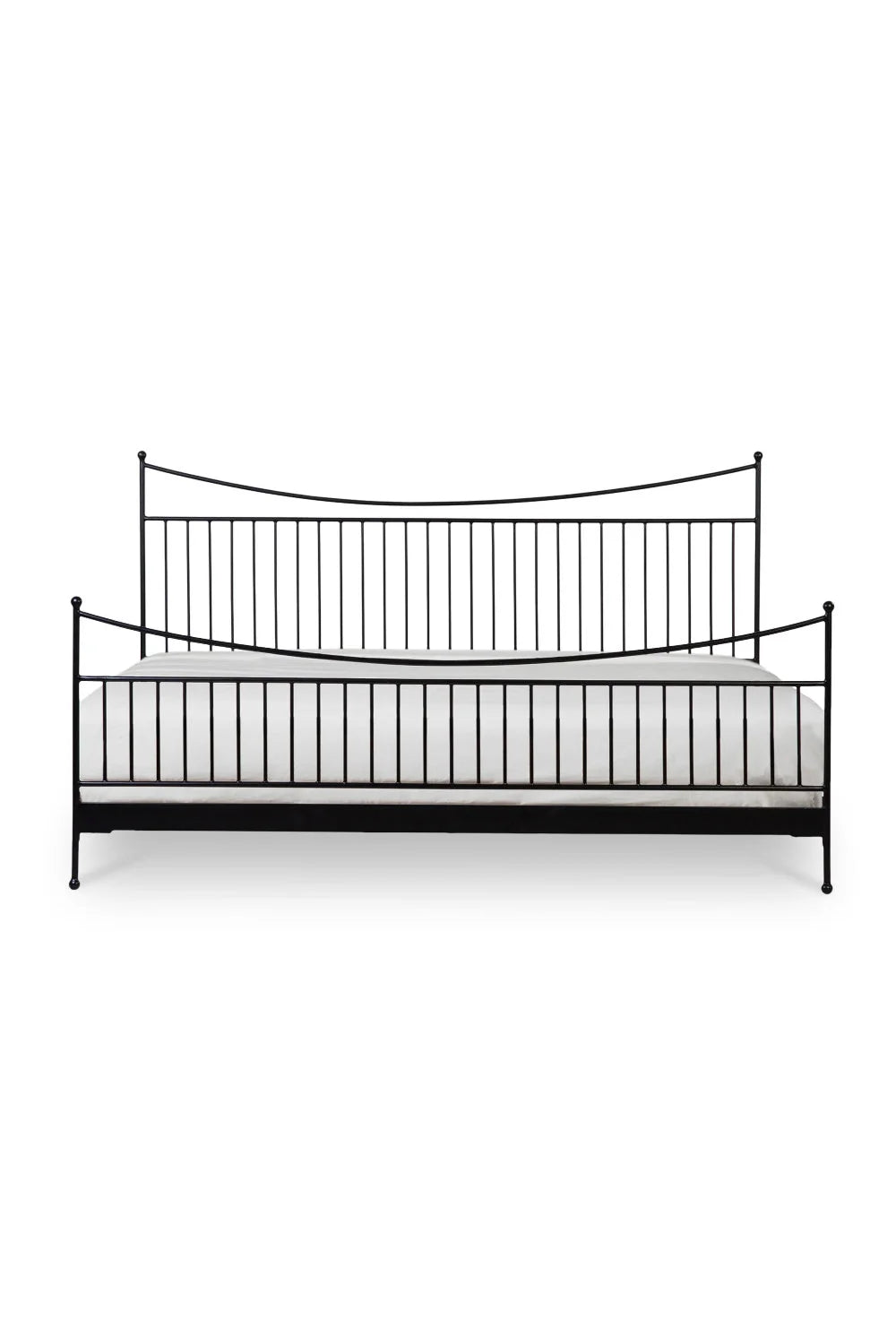 Luxury Modern Black Iron Bed European Style for Villa