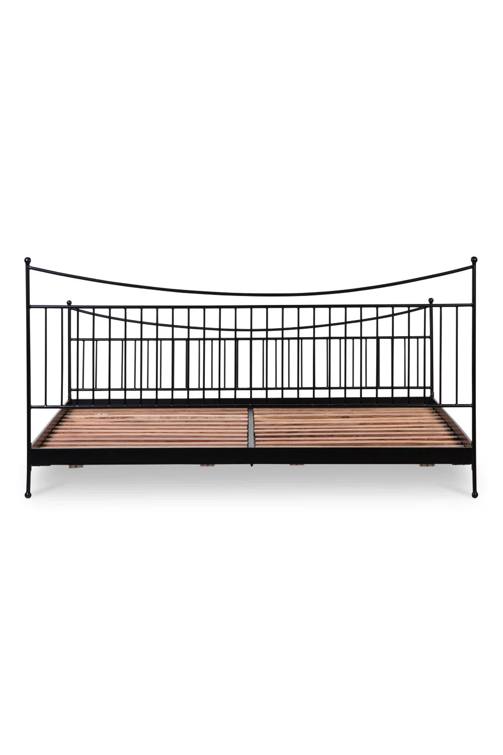 Luxury Modern Black Iron Bed European Style for Villa