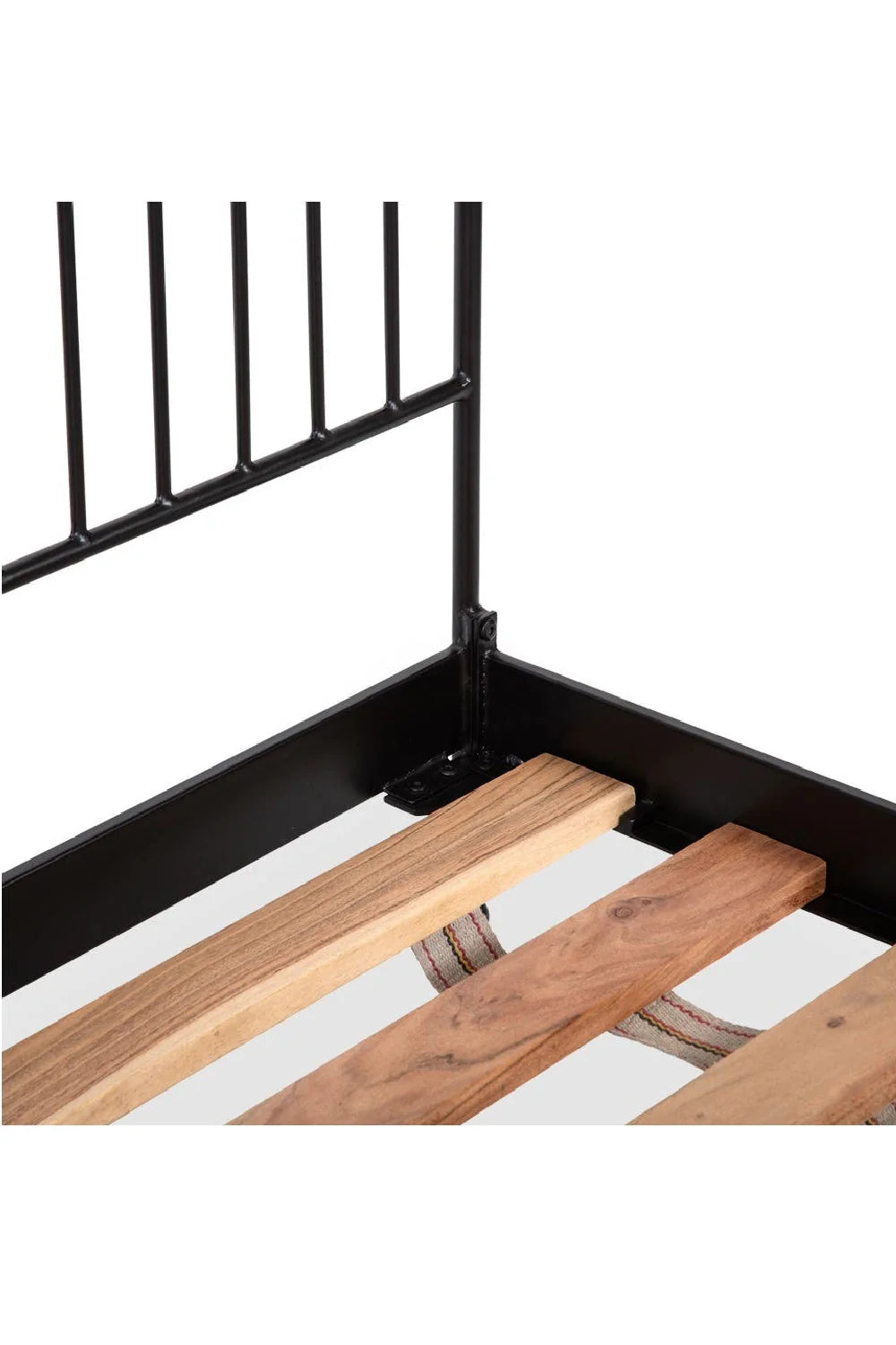 Luxury Modern Black Iron Bed European Style for Villa