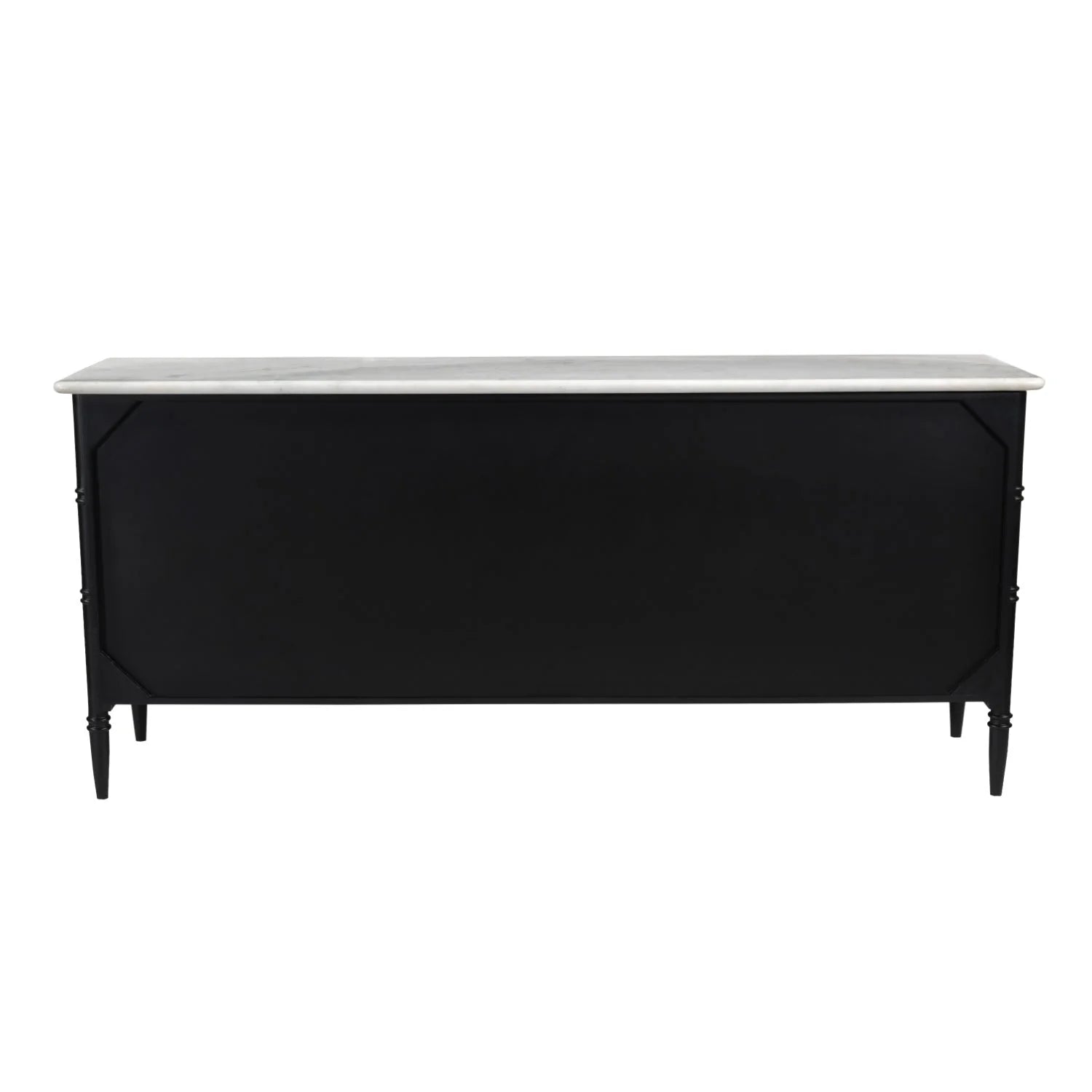 Luxury Modern Black Marble 6-Drawer Chest European Style for Villa