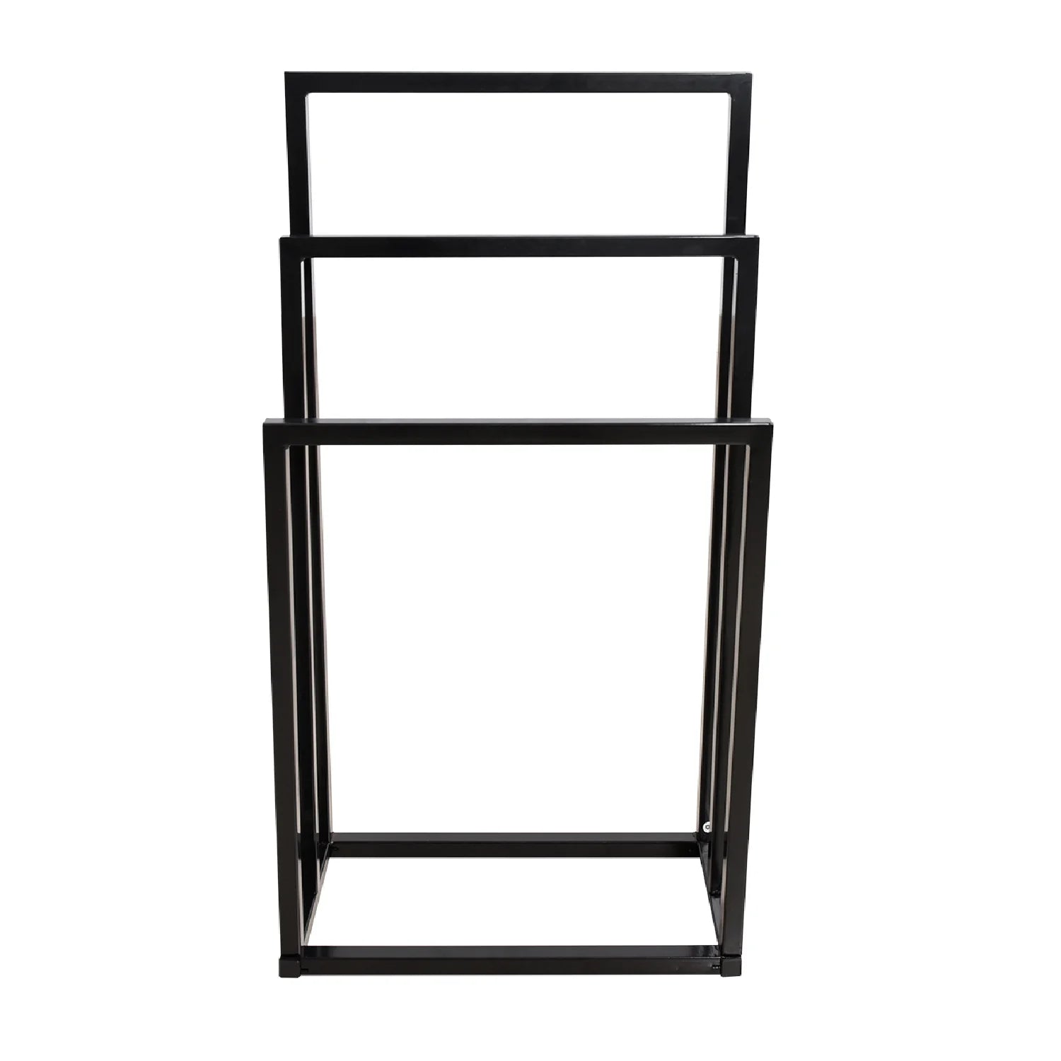 Luxury Modern Black Metal Towel Rack European Style for Villa