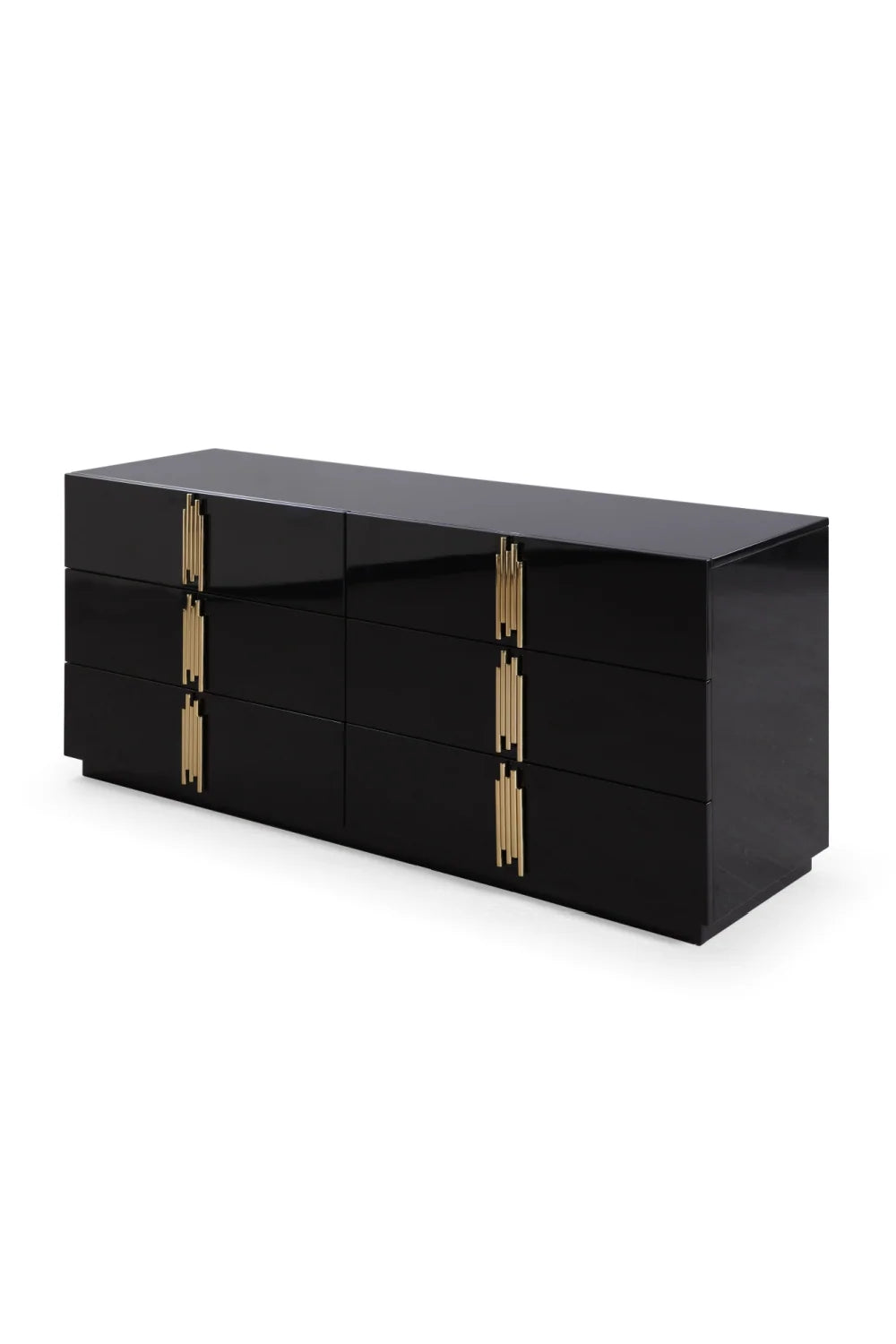 Luxury Modern Black Mirrored Dresser European Style for Villa