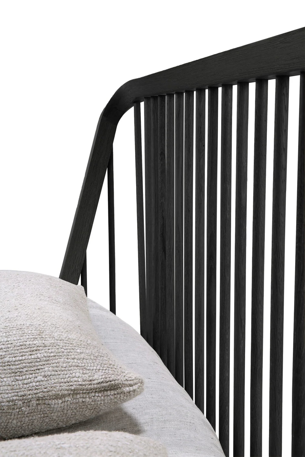 Luxury Modern Black Oak Bed European Style for Villa