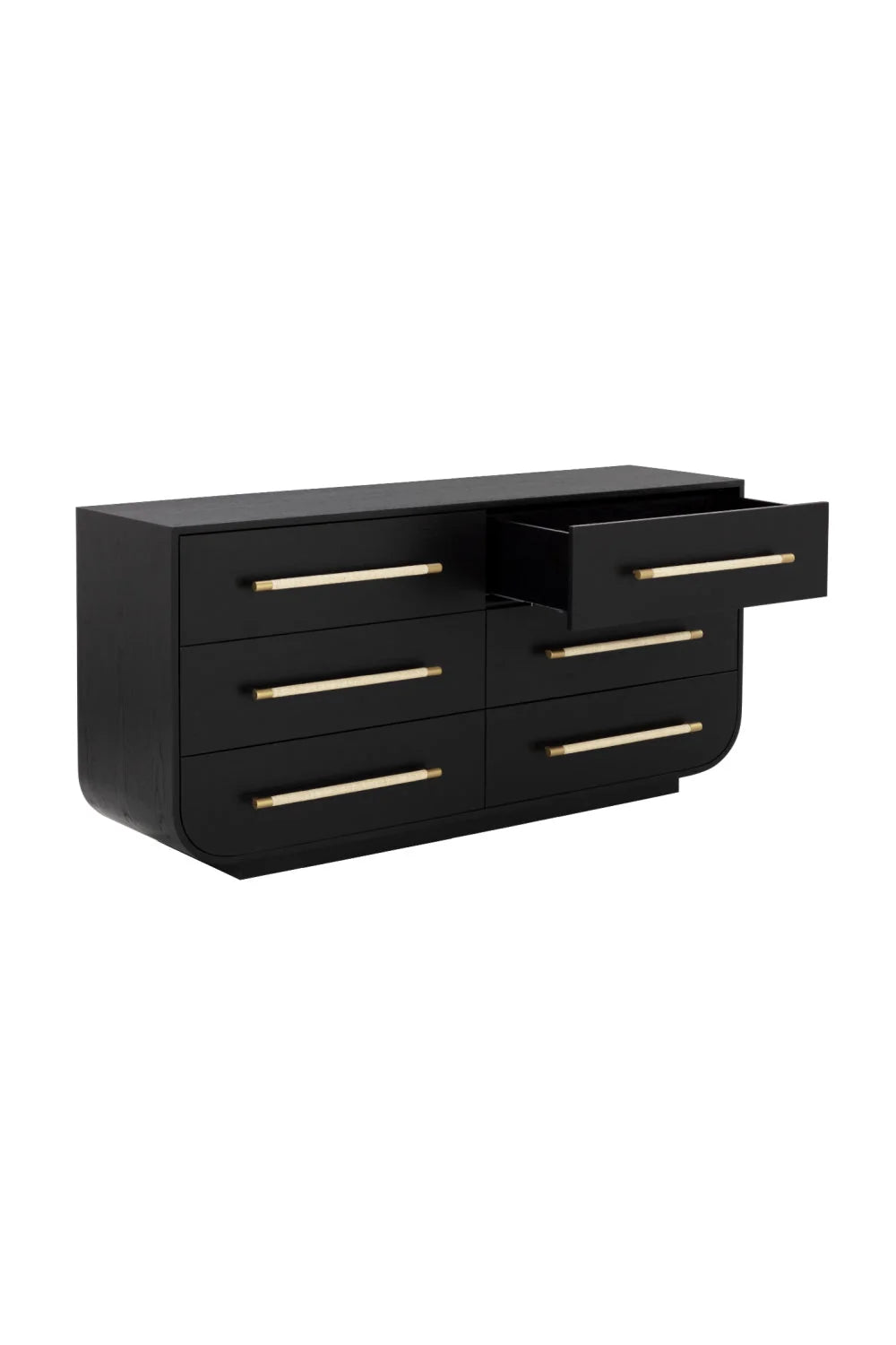 Luxury Modern Black Oak Dresser European Style for Villa