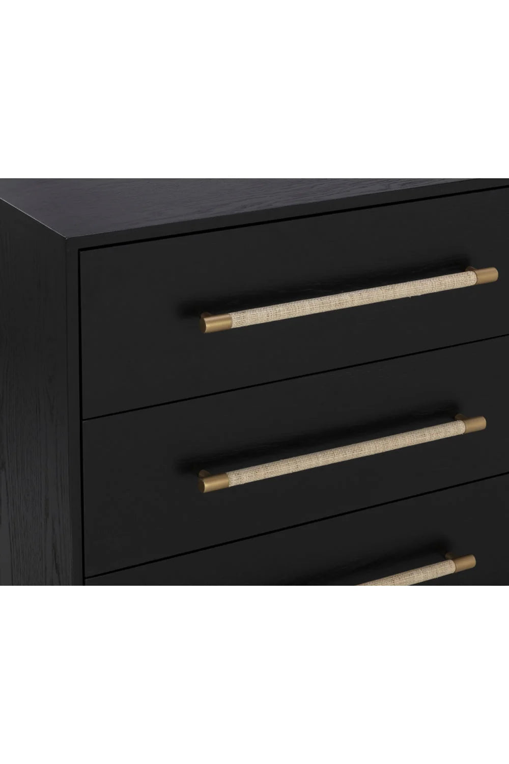 Luxury Modern Black Oak Dresser European Style for Villa