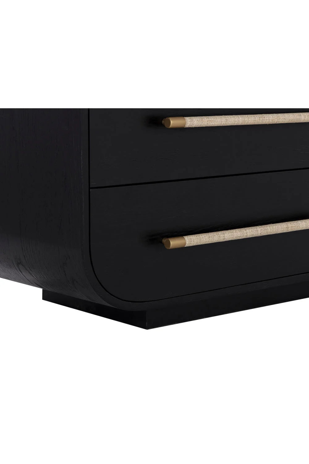 Luxury Modern Black Oak Dresser European Style for Villa