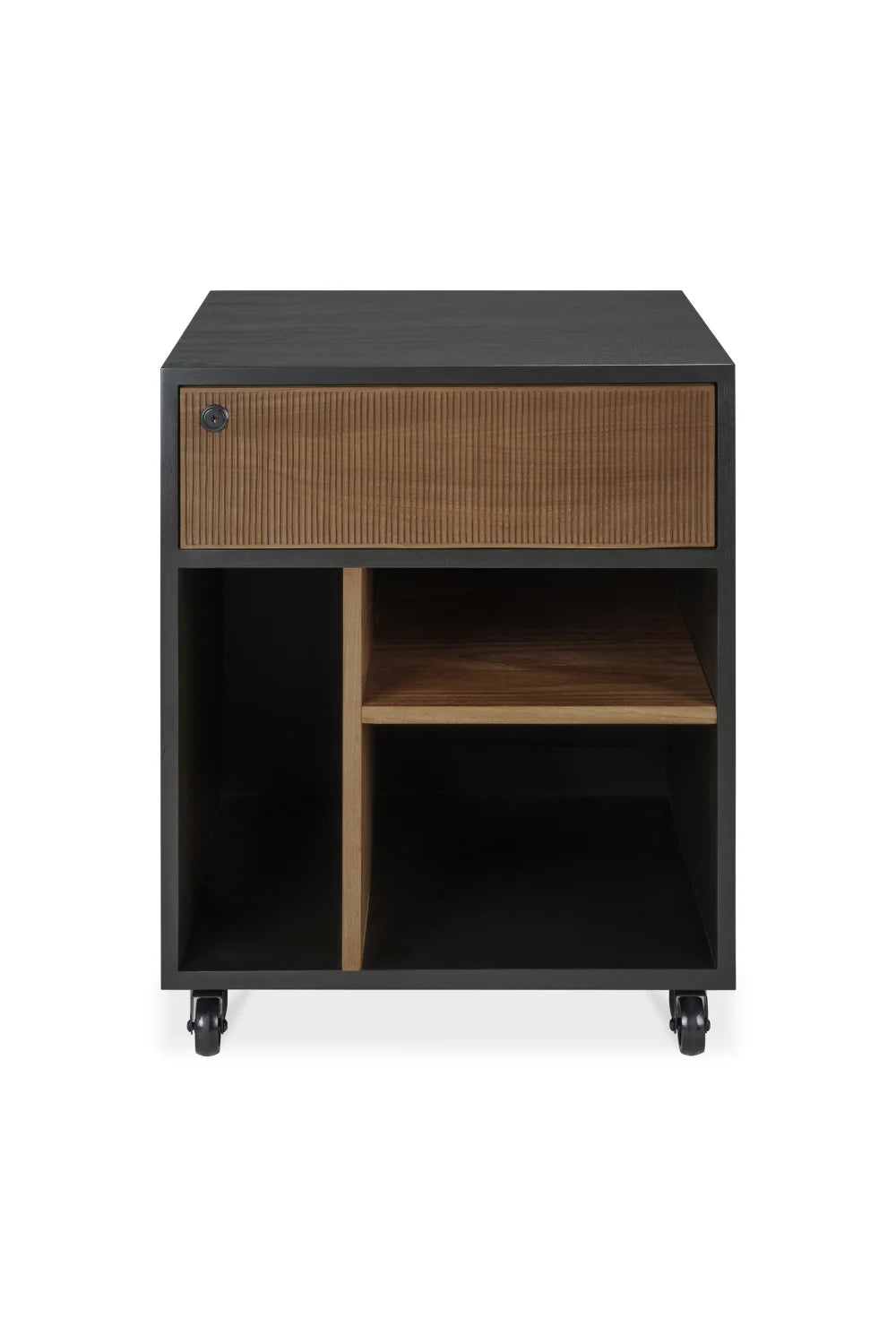 Luxury Modern Black Teak Drawer Unit European Style for Villa