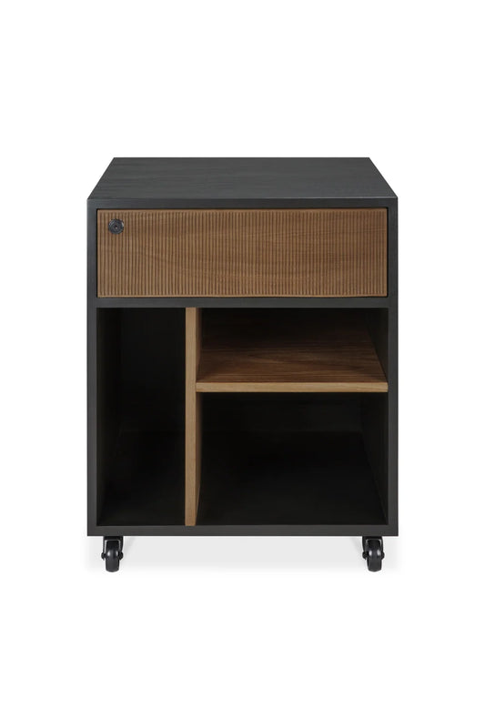Luxury Modern Black Teak Drawer Unit European Style for Villa