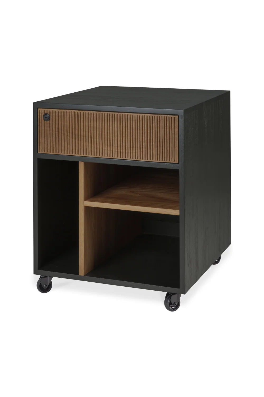 Luxury Modern Black Teak Drawer Unit European Style for Villa