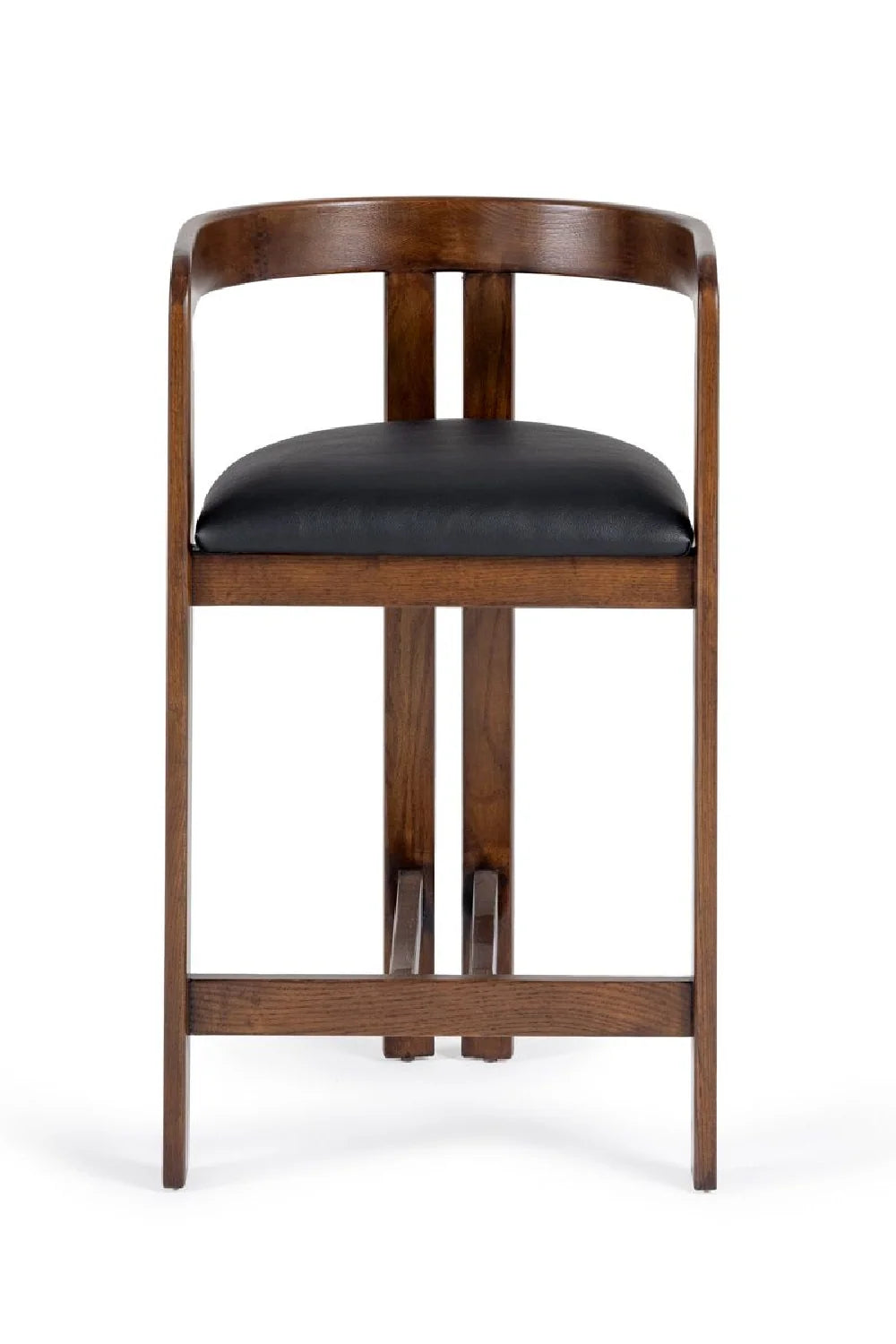Luxury Modern Black Vegan Leather Counter Stool European Style for Villa