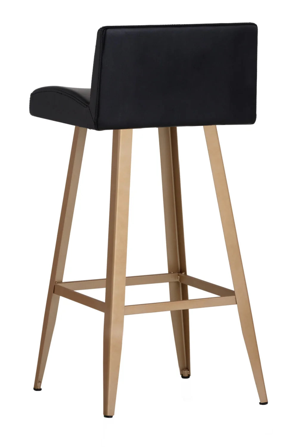 Luxury Modern Black Vegan Leather Counter Stool European Style for Villa