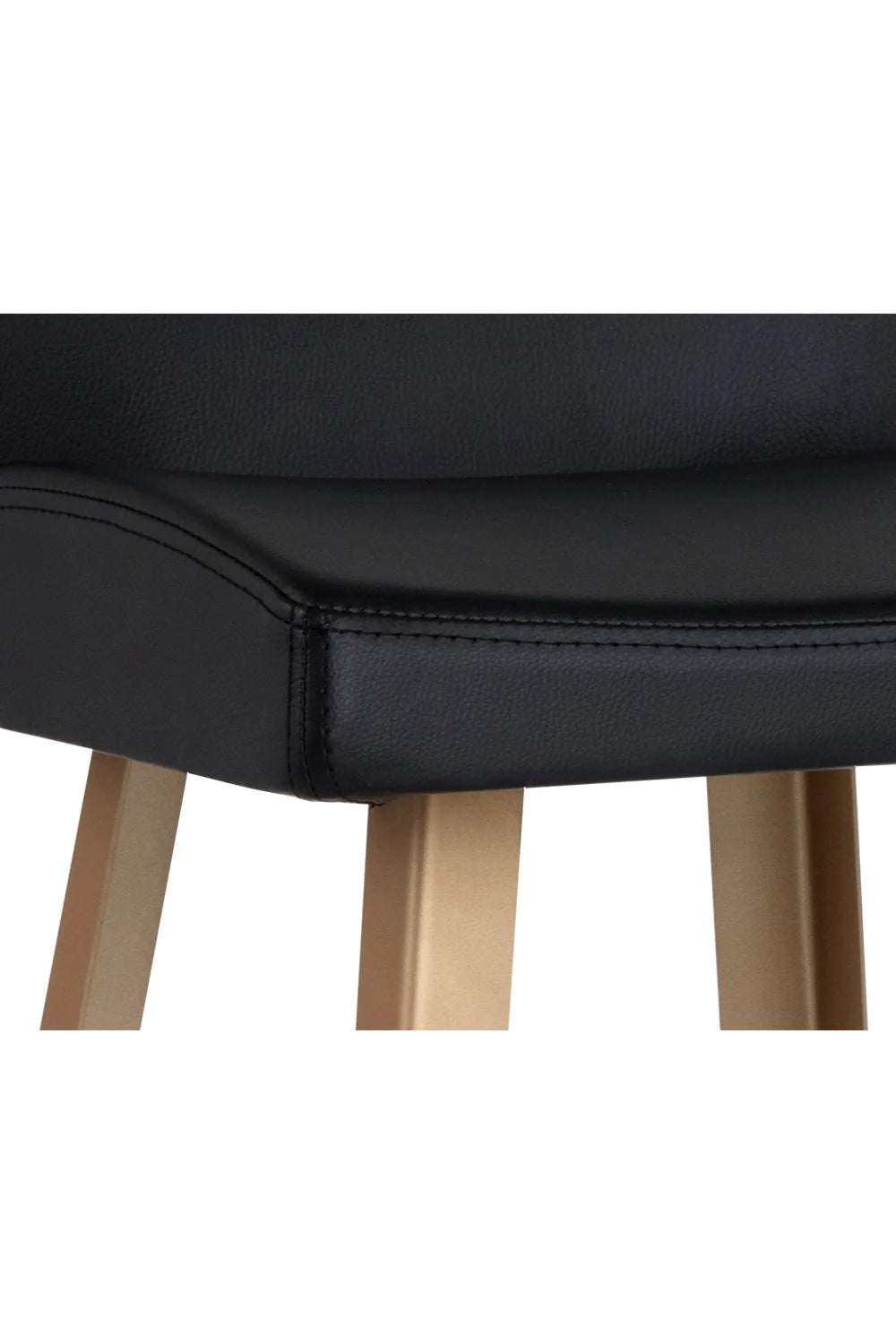 Luxury Modern Black Vegan Leather Counter Stool European Style for Villa