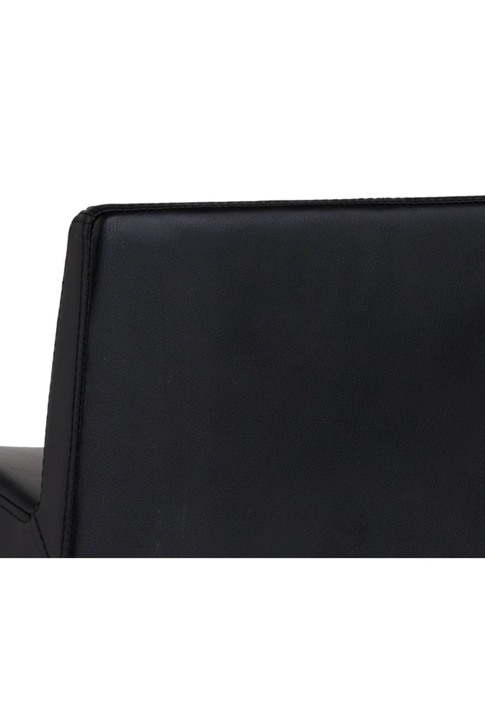 Luxury Modern Black Vegan Leather Counter Stool European Style for Villa