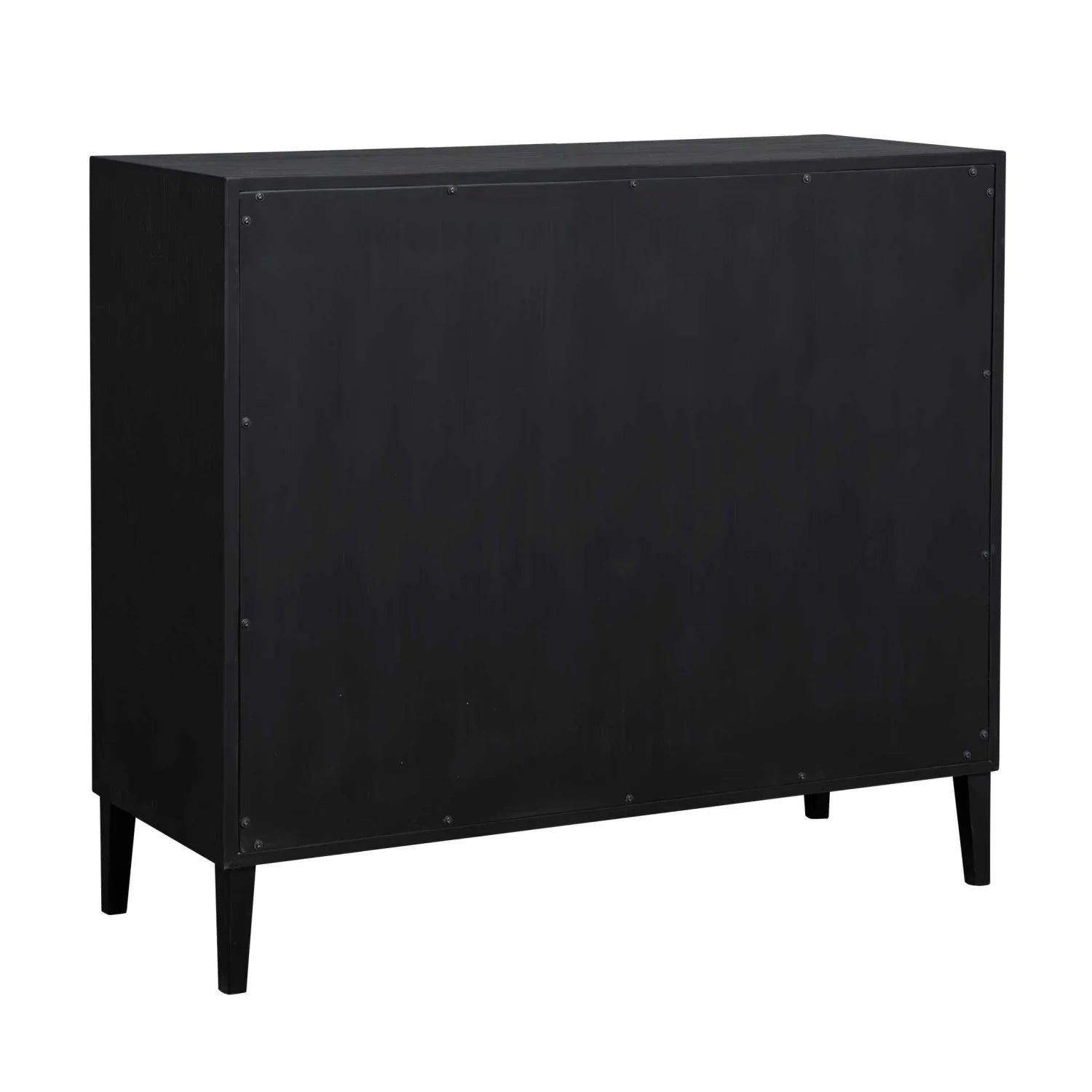 Luxury Modern Black Wooden 2-Door Cabinet European Style for Villa