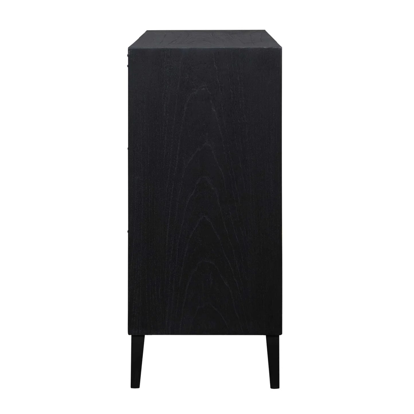 Luxury Modern Black Wooden 2-Door Cabinet European Style for Villa