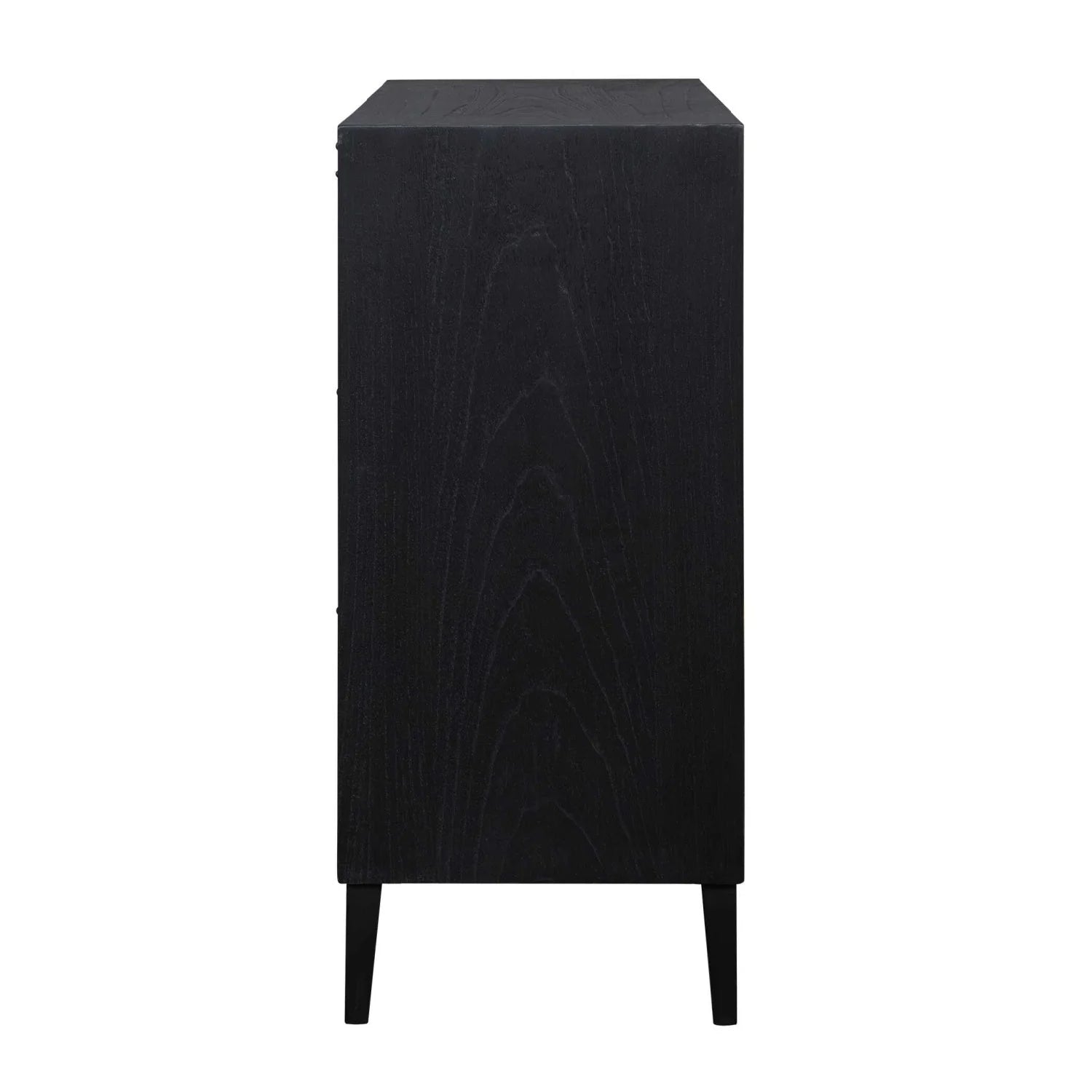 Luxury Modern Black Wooden 2-Door Cabinet European Style for Villa