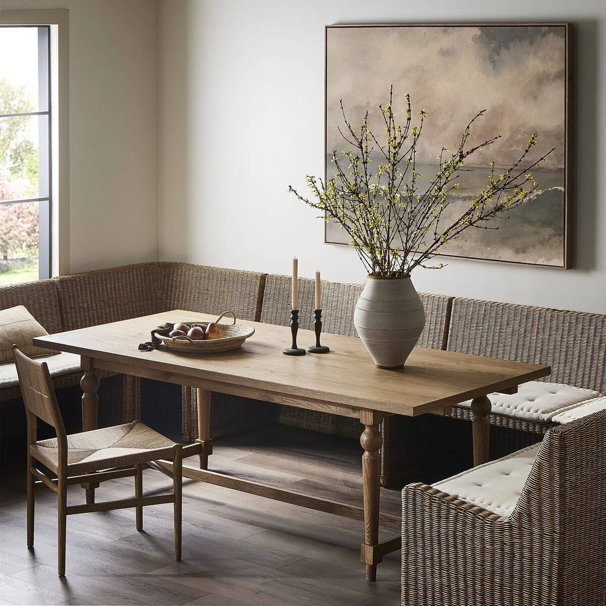 Luxury Modern Blinn Extendable Dining Table European Style for Villa