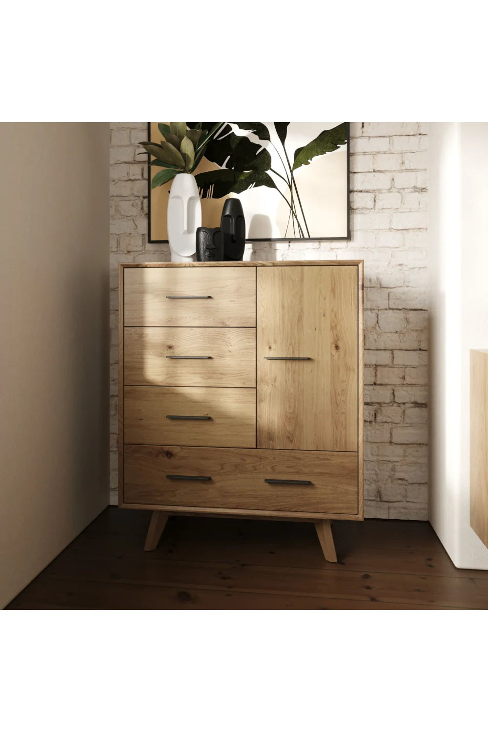 Luxury Modern Blonde Acacia Chest European Style for Villa