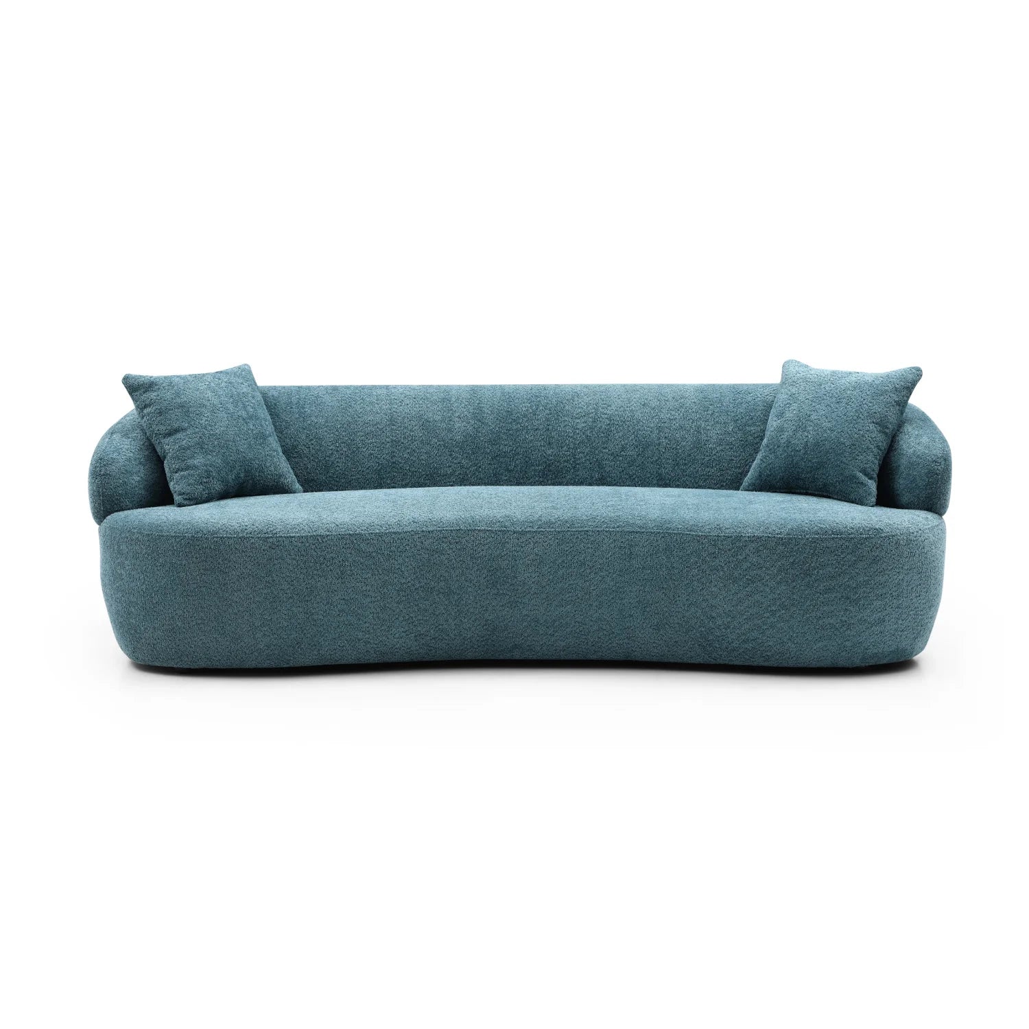 Luxury Modern Blue Curved 3 Seater Sofa Modern Italian Style for Villa