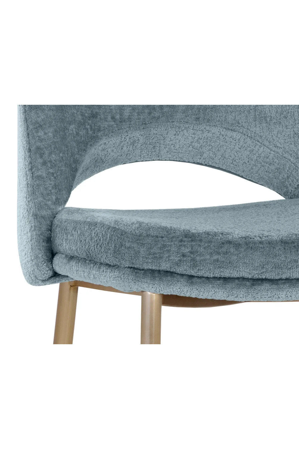 Luxury Modern Blue Fabric Counter Stool European Style for Villa