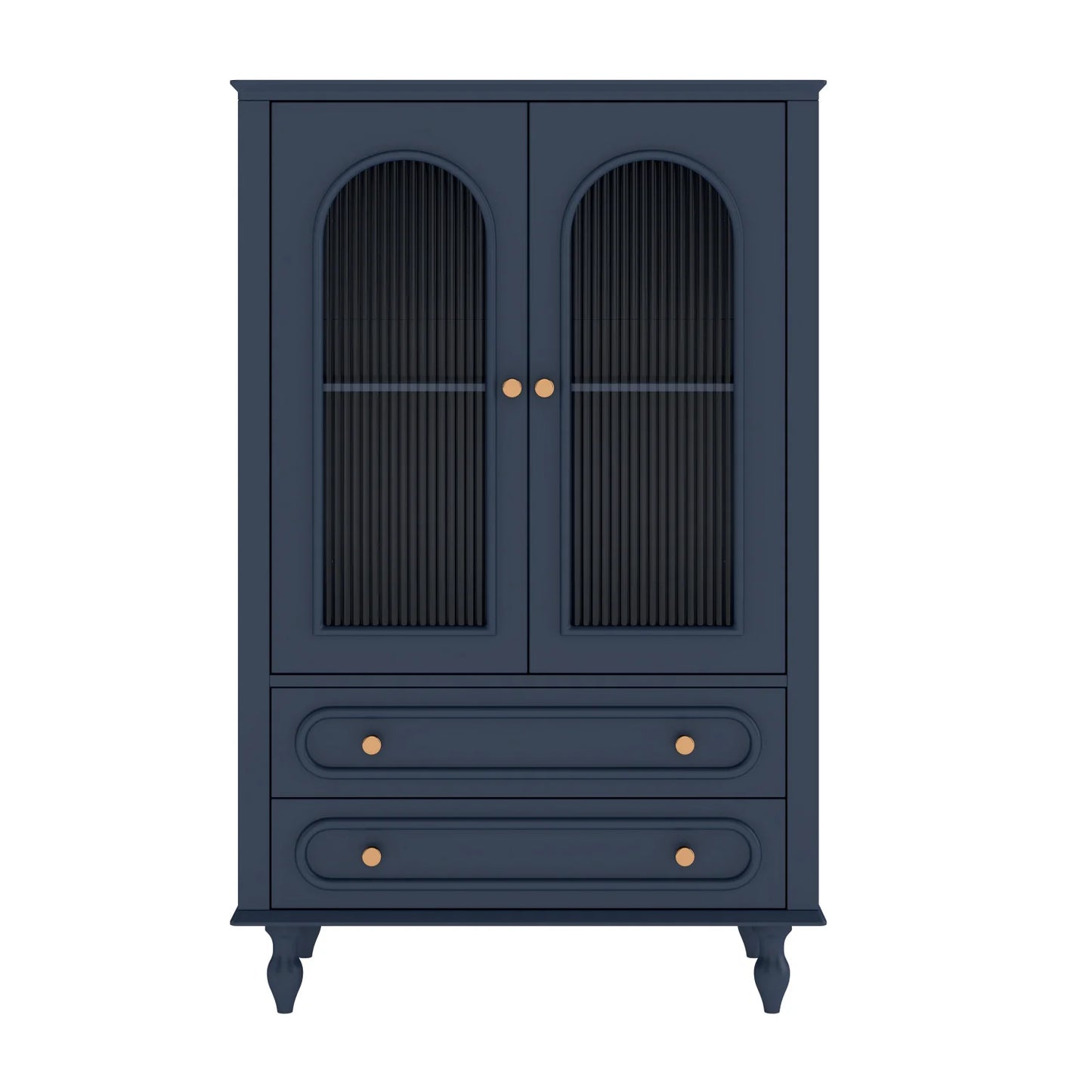 Luxury Modern Blue Wood Display Cabinet European Style for Villa