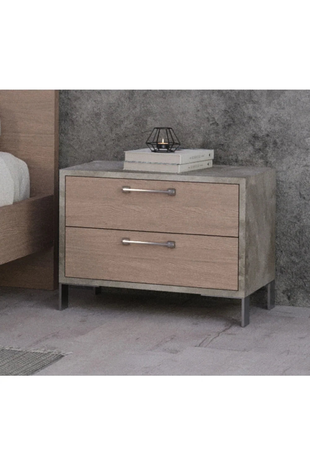 Luxury Modern Boston Oak Nightstand European Style for Villa