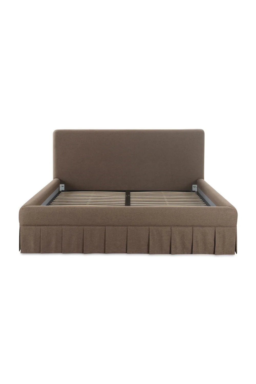 Luxury Modern Box Pleated Fabric Bed European Style for Villa