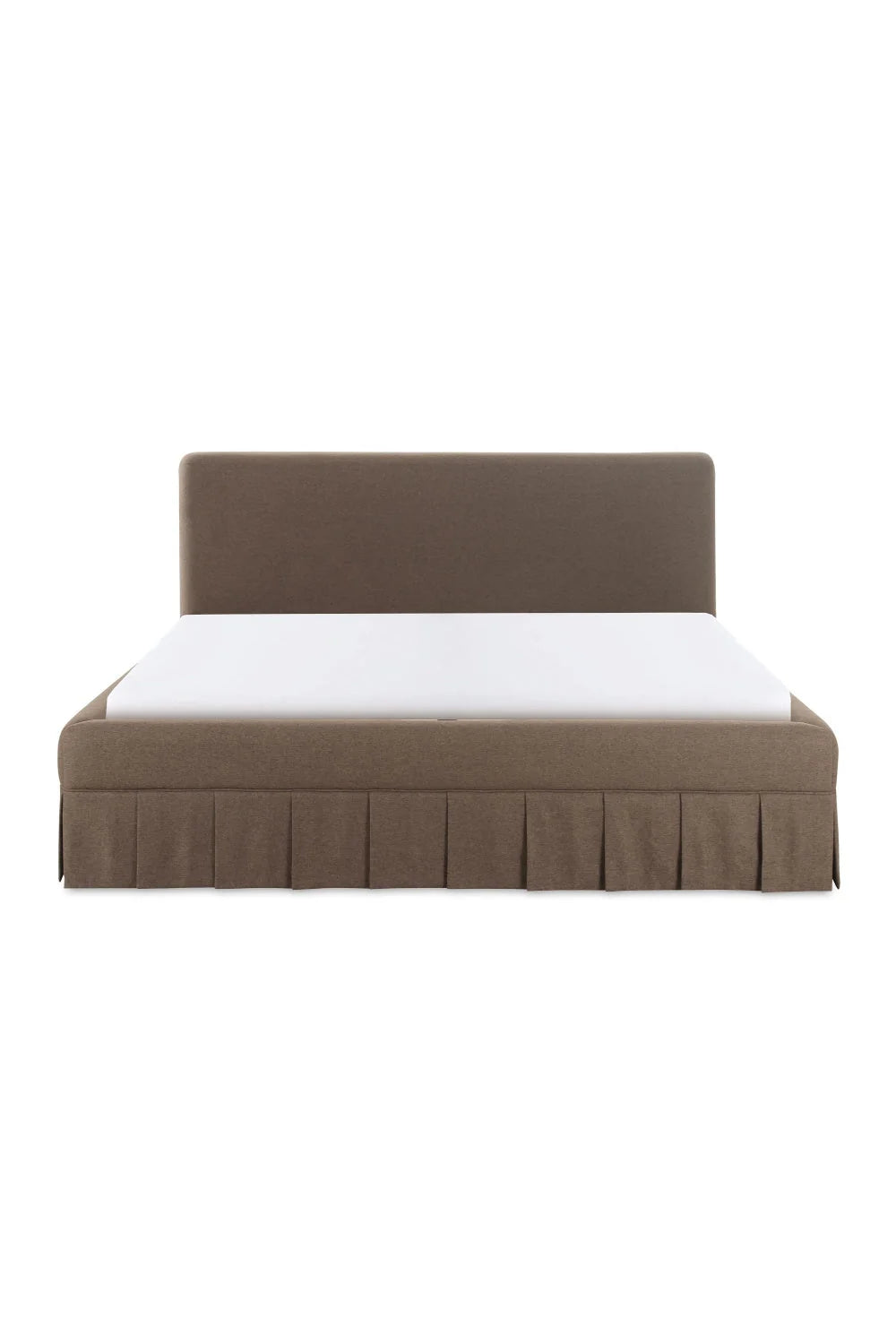 Luxury Modern Box Pleated Fabric Bed European Style for Villa