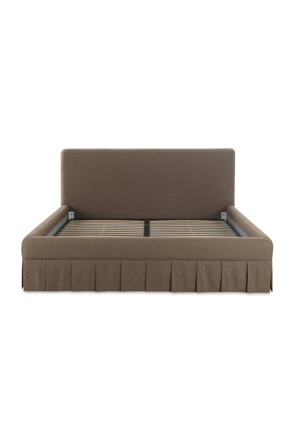 Luxury Modern Box Pleated Fabric Bed European Style for Villa