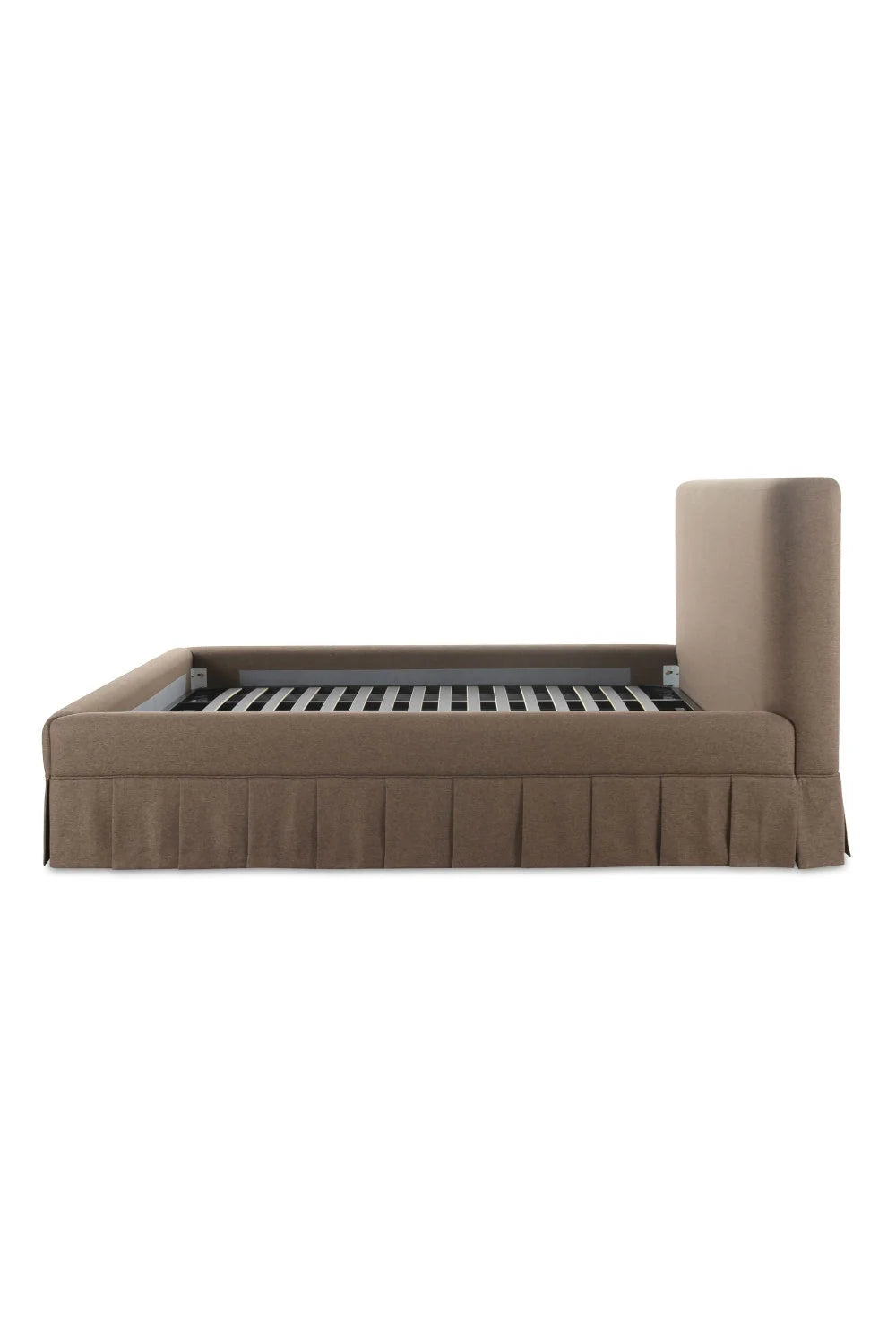 Luxury Modern Box Pleated Fabric Bed European Style for Villa