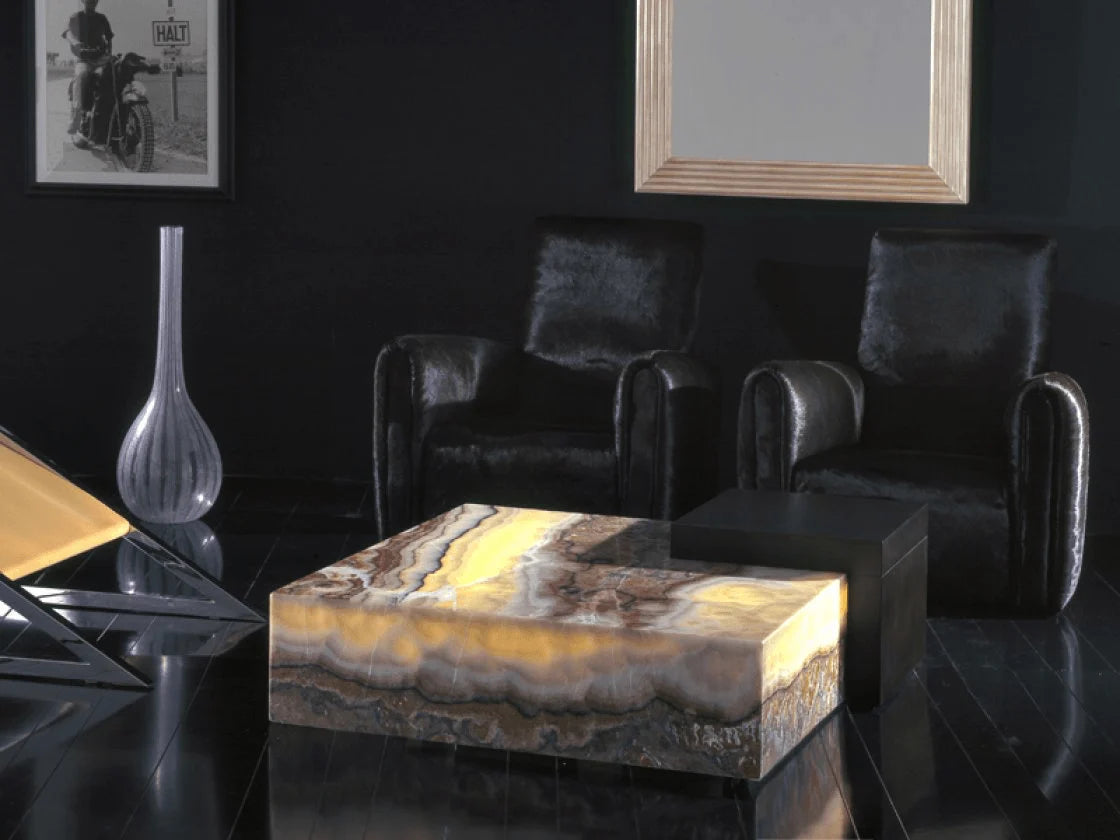 Luxury Modern Box Stone Coffee Table European Style for Villa