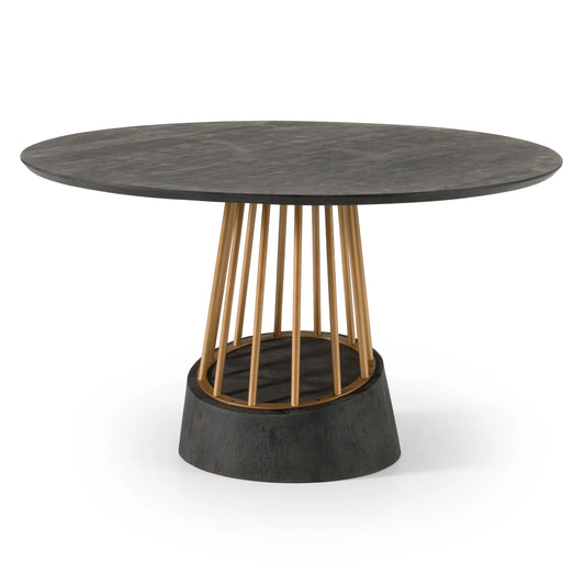 Luxury Modern Brass Round Dining Table European Style for Villa