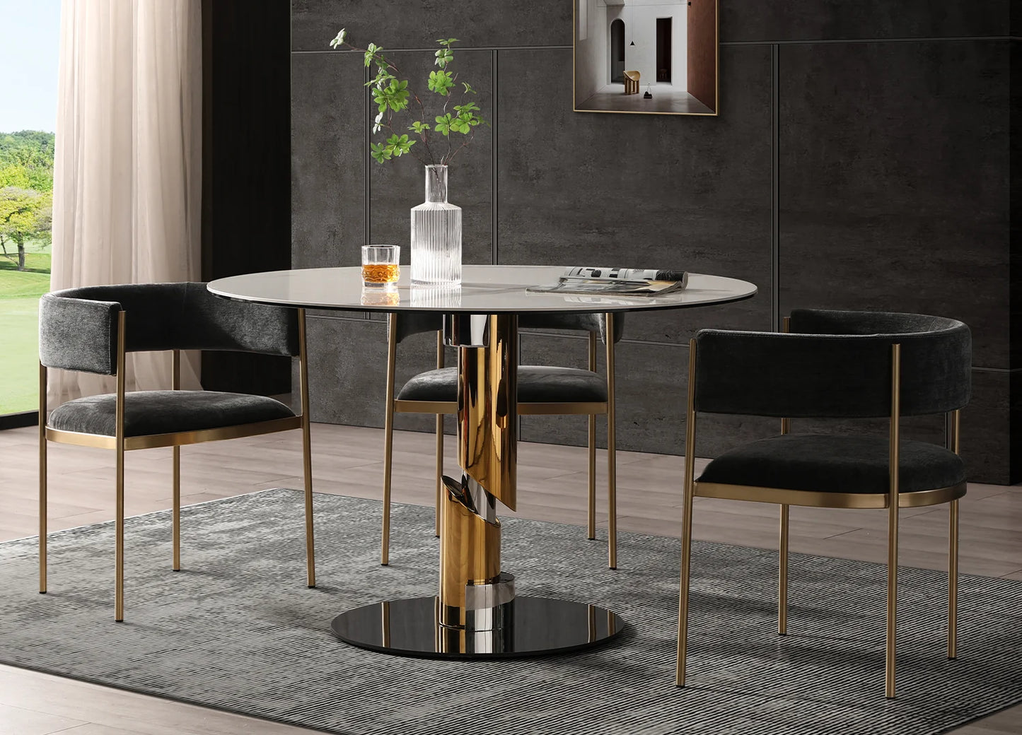Luxury Modern Brenna Dining Table European Style for Villa