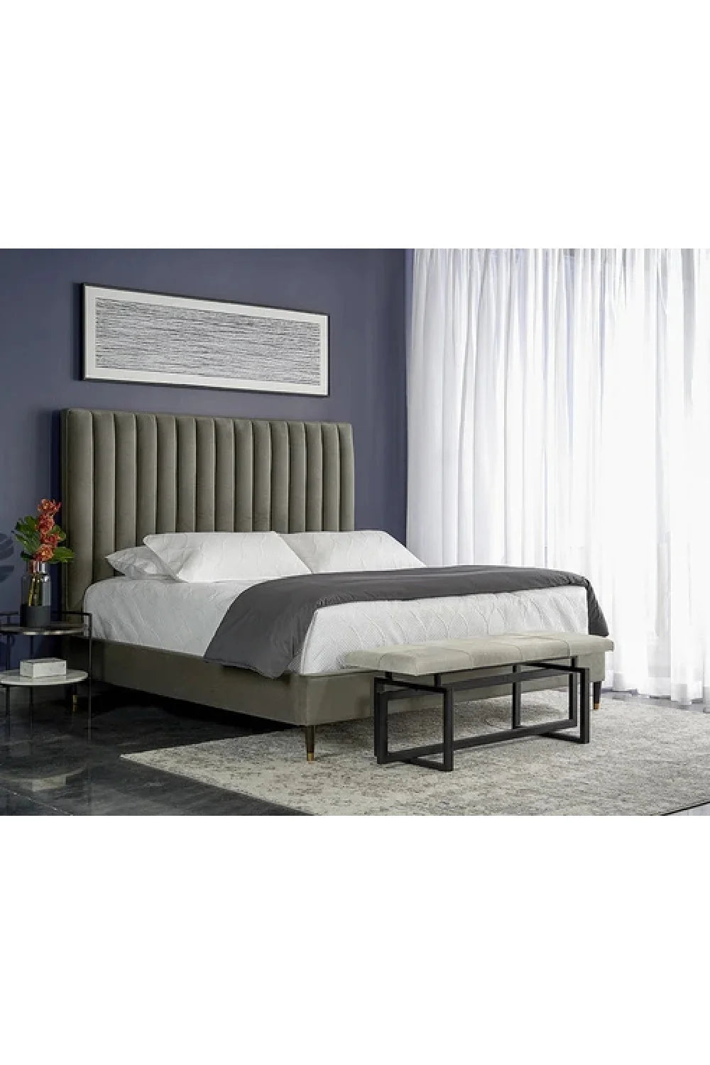 Luxury Modern Brighton Marble Nightstand European Style for Villa