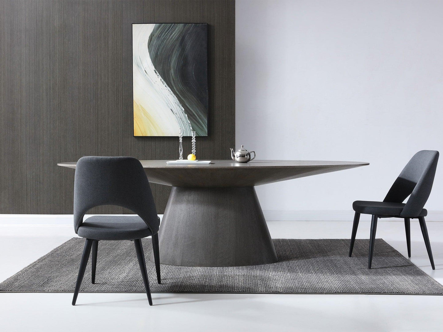 Luxury Modern Brody Oval Dining Table European Style for Villa