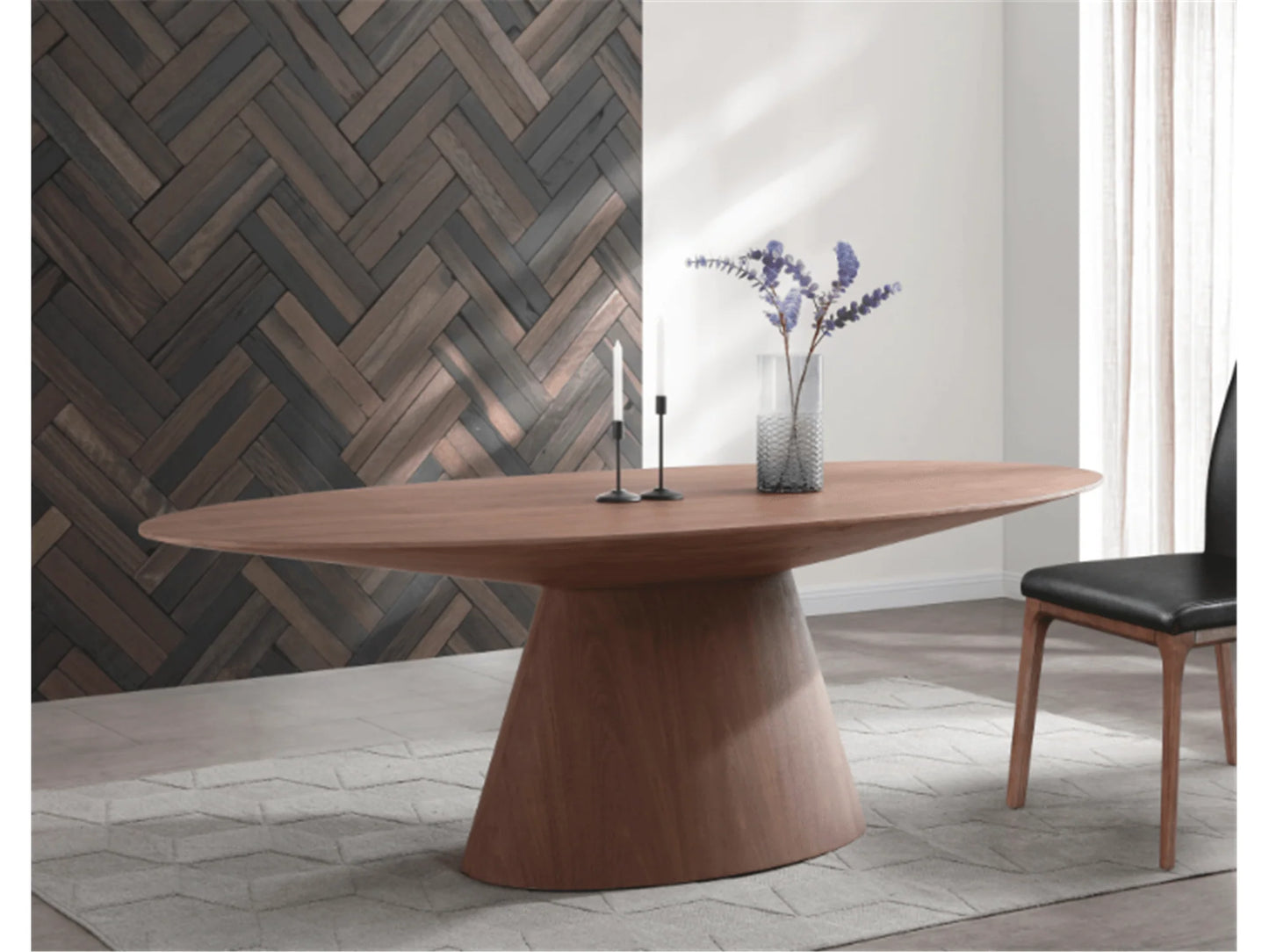 Luxury Modern Brody Oval Dining Table European Style for Villa