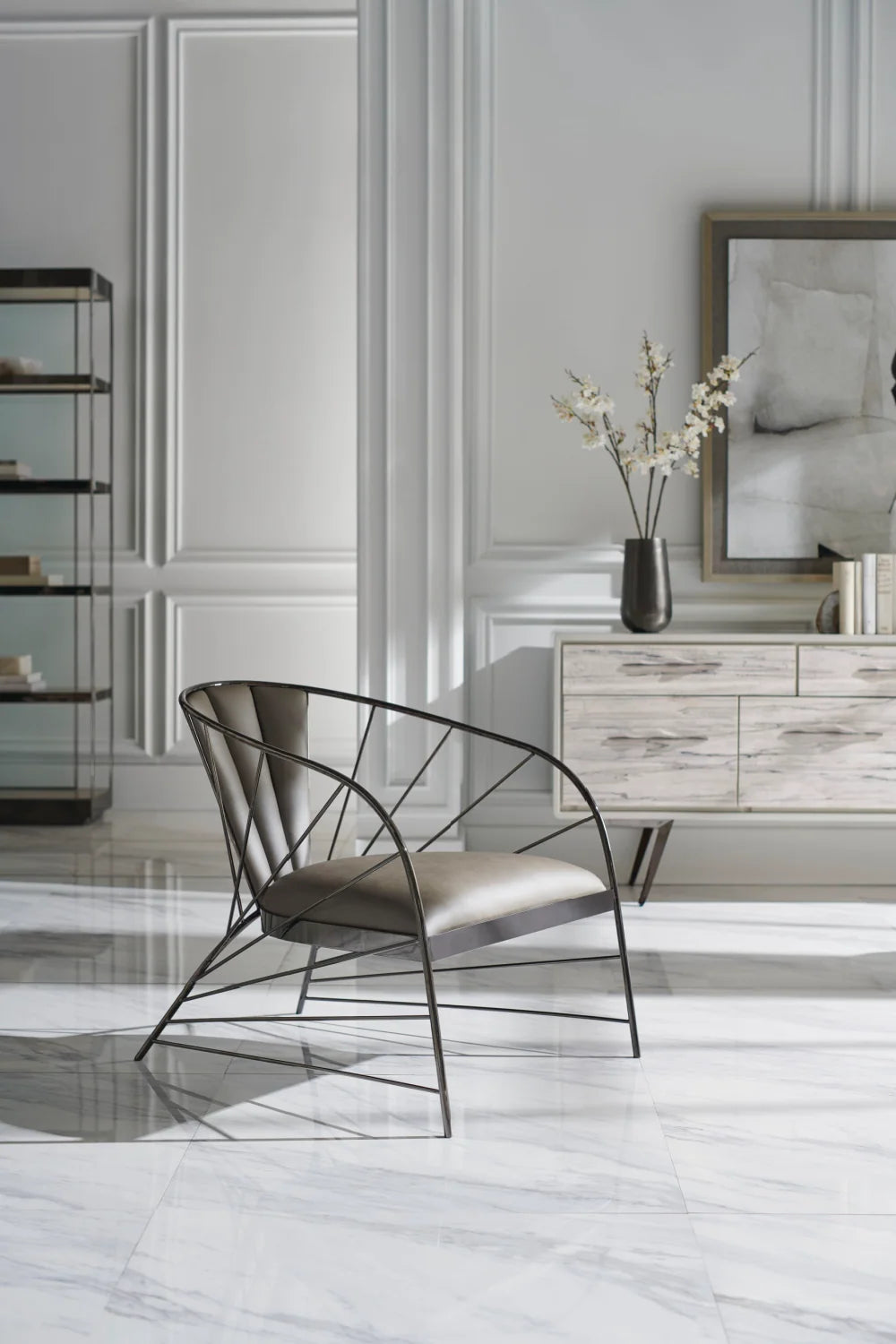 Luxury Modern Bronze Display Cabinet European Style for Villa