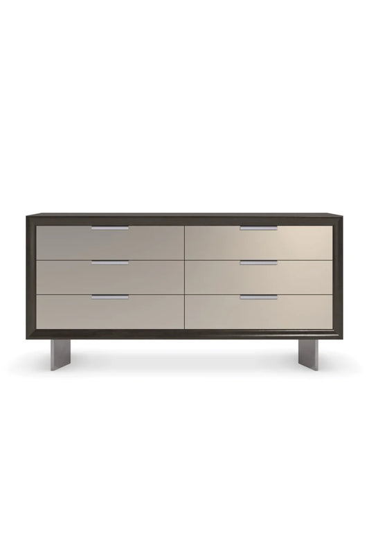 Luxury Modern Bronze Mirrored Dresser European Style for Villa