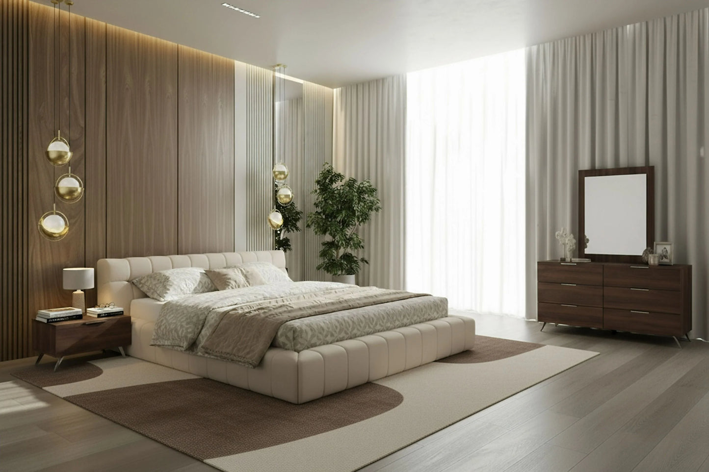 Luxury Modern Brook Bedroom Set European Style for Villa