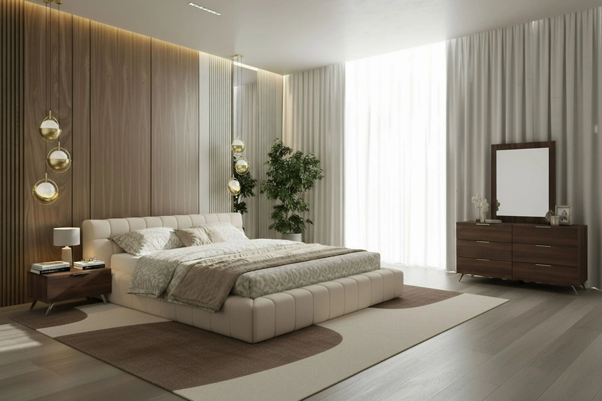 Luxury Modern Brook Bedroom Set European Style for Villa