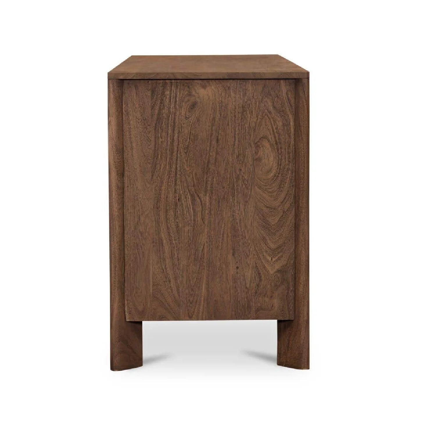 Luxury Modern Brown Acacia 6-Drawer Dresser European Style for Villa